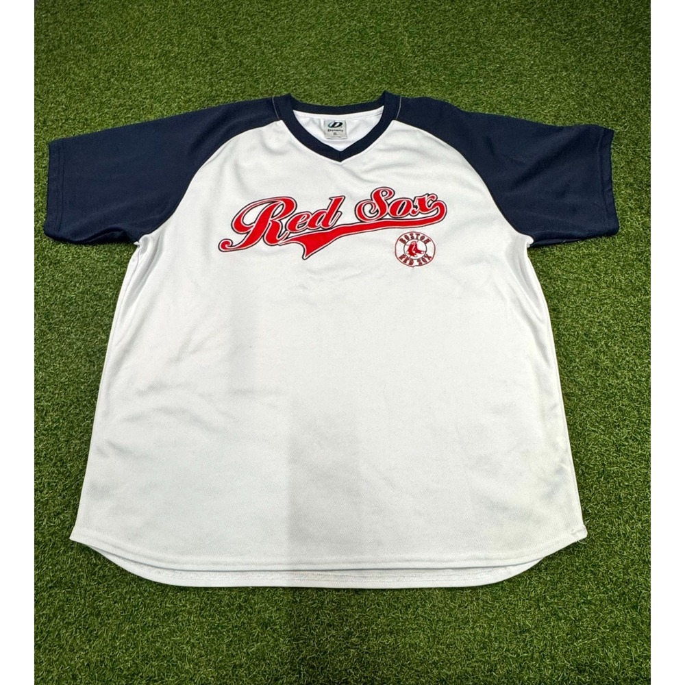Dynasty Boston Red Sox‎ Baseball Team Jersey Mens XL White Graphic Print Logo